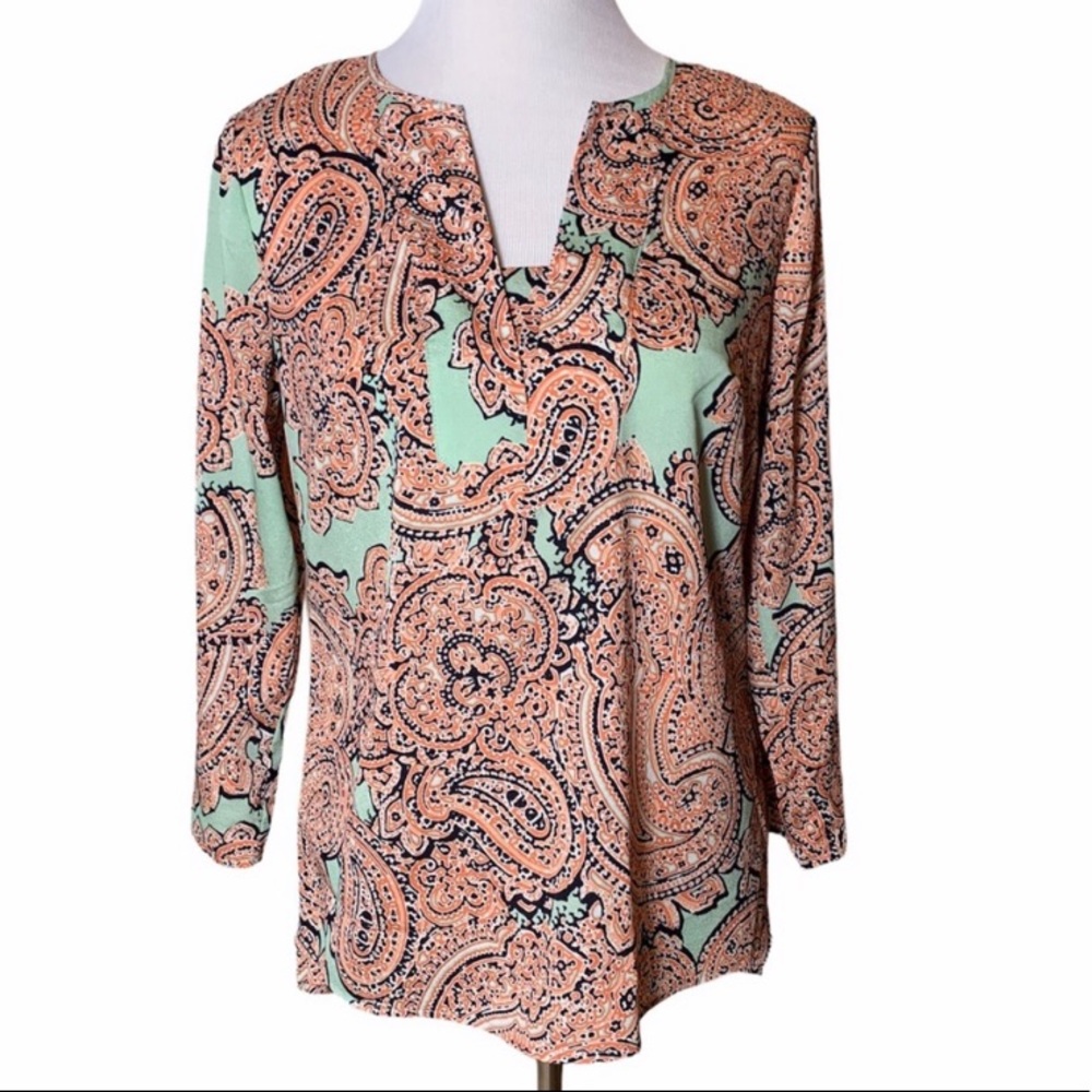 The Limited Teal and Coral Tunic